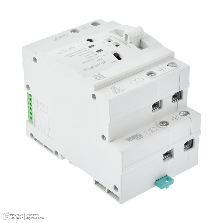 سوییچ انتقال خودکار اتکو مدل دوگانه قدرت 63 آمپر کد ET-ATS-2P-63A
