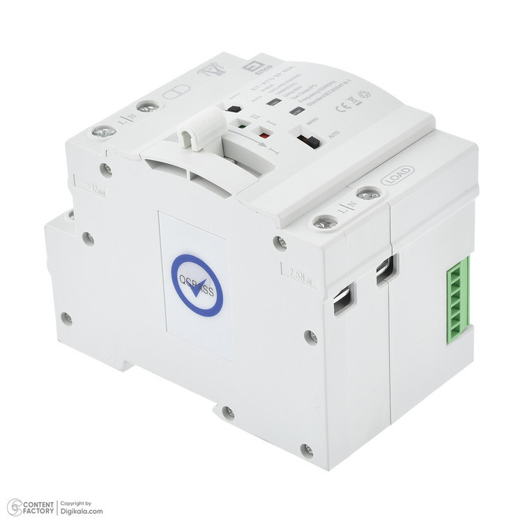 سوییچ انتقال خودکار اتکو مدل دوگانه قدرت 63 آمپر کد ET-ATS-2P-63A